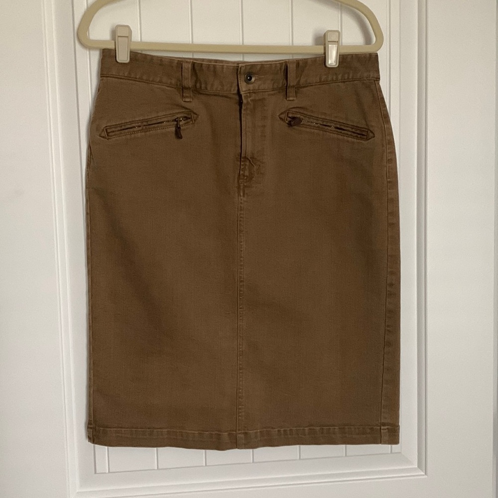 Ralph Lauren dark khaki denim skirt